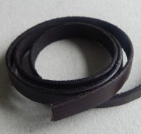 Cowhide Leather Cord, Full Grain Cowhide Leather, size 10x2,5mm, 2 deep coffee, packing 1m